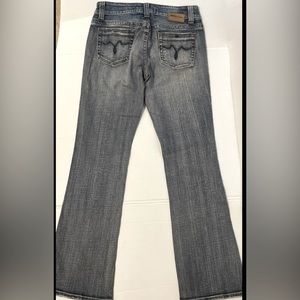 Vigoss USA Premium Factory Distressed slim-fit boot/flare Denim Jeans size 5/6